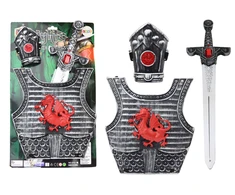 Lean Toys Vaikų Riterio Kostiumas su Kardu ir Šarvais