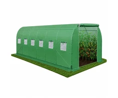 Lean Polytunnel garden greenhouse for vegetables PRO frame 25 mm 8 x 3 x 2 m 24 m²
