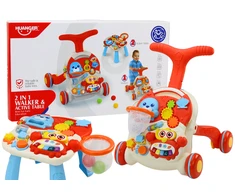 Lean Toys Stumdukas ir interaktyvus edukacinis stalas 2in1 Huanger, raudonas