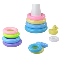 KNYGA Piramidka Žaislinė piramidė su žiedais Lean Toys 39x17,5 cm
