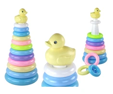 KNYGA Piramidka Žaislinė piramidė su žiedais Lean Toys 39x17,5 cm