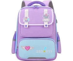 Lean Mokyklinė kuprinė su pleistrais violetinė 16L