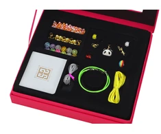Lean Toys Vaikiškas papuošalų gamybos rinkinys su karoliukais ir pakabukais