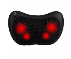 Lean Shiatsu Massager Back Neck Massage Cushion with Heater Juodas
