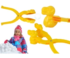 Lean Toys Sniego gniūžčių mašina „Geltonasis dinozauras“