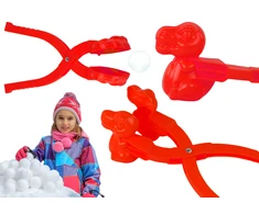Lean Toys Raudonas dinozauras sniego kamuoliukų formuotojas
