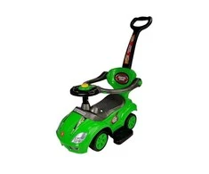 Lean Cars Paspiriama mašinėlė-stumdukas Mega Car 3in1, žalia