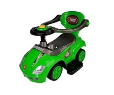 Lean Cars Paspiriama mašinėlė-stumdukas Mega Car 3in1, žalia