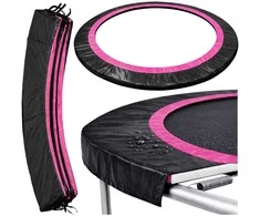 Batuto spyruoklių apsauga Lean Sport Max 244 cm, juoda/rožinė