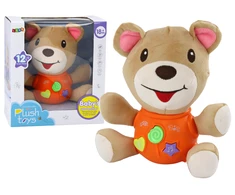Interaktyvus pliušinis meškiukas Lean Toys su garsais ir melodijomis