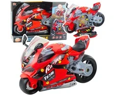 Lean Toys Vaikiškas motociklas 2-in-1 raudonas 43 cm