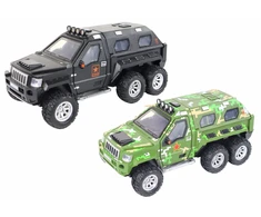 Žaislinis karinis automobilis su patranka viduje Lean Toys, 18x7x9,5 cm, 1 vnt