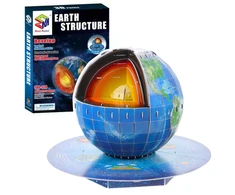 Lean Toys 3D Žemės planetos dėlionė 50pcs