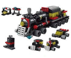 Lean Toys 6in1 Lokomotyvo Konstravimo Blokelių Rinkinys 118el