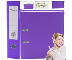 Lean Violetinis A4/75mm segtuvas su svirtiniu mechanizmu