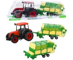 Lean Toys Žaislinis traktorius su priekaba, 49 cm