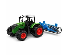 Lean Toys Agricultural Farm Tractor with Roller Žalias 1:24