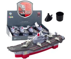 Lean Toys Žaislinis karo laivas su vandens pylimo funkcija, 29.5x9.5x8 cm