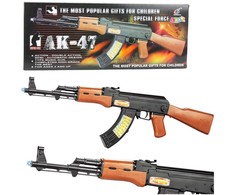 Lean Toys Žaislinis AK-47 Automatas su Šviesos ir Garso Efektais, 68,5 cm