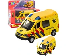 Lean Toys Greitosios pagalbos automobilis su traukiamu mechanizmu 1:32