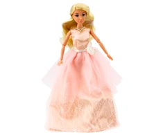 Lean Toys Lėlė Anlily su Pudros Spalvos Suknele ir Judančiomis Galūnėmis