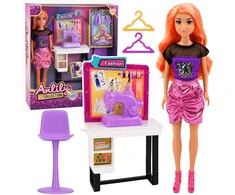 Lean Toys Lėlė su siuvimo mašina 30 cm
