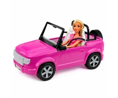 Lean Toys Lėlės ir automobilio rinkinys „Anlily“ su priedais, violetinis, 30 cm