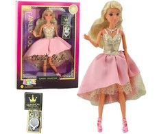 Lean Toys Lėlė Anlily su Elegantiška Suknele ir Auksiniais Aksesuarais