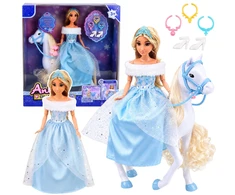Lean Toys Lėlė ir arklys 30 cm