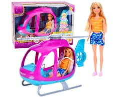 Lean Toys Lėlė su sraigtasparniu 30 cm