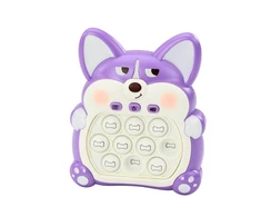 Lean Toys Pop-It Fox žaidimo konsolė violetinė, 7 žaidimo režimai