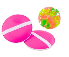 Lean Toys Rinkinys su kamuoliuku ir raketėmis