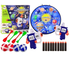 Lean Toys Kosminis žaidimų rinkinys su skydeliu ir šautuvais vaikams nuo 3 metų