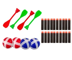 Lean Toys Kosminis žaidimų rinkinys su skydeliu ir šautuvais vaikams nuo 3 metų