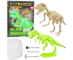 Lean Toys Archeologijos rinkinys vaikams su šviečiančiu dinozauro skeletu