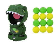 Lean Toys Dinozaurų šaudymo žaidimas su žaliais kamuoliukais