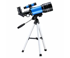 Lean Toys Astronomical Telescope for Kids with Tripod – Mėlyna, 150x Magnification