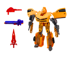 Lean Toys Geltonas Auto-Robotas 2in1 Žaislas