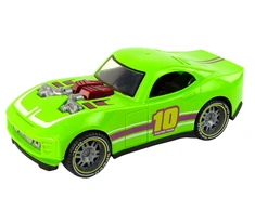 Lean Toys Žalias sportinis automobilis su garsais ir šviesomis