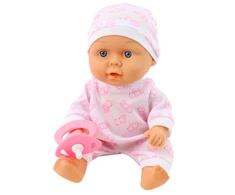 Lean Toys Lėlė su nešiokle ir čiulptuku