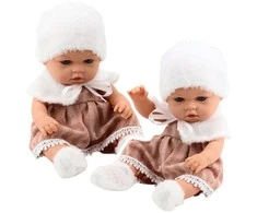 Lean Toys Lėlė Baby Doll su elegantiška žiemine apranga