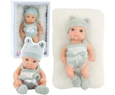 Lean Toys Lėlė kūdikis su antklode 18 cm
