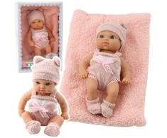 Lean Toys Lėlė kūdikis su antklode, 18 cm
