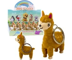 Lean Toys LED raktų pakabukas lama ir garsu, 7x5.5 cm
