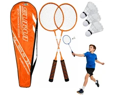 Lean Toys Badmintono rinkinys oranžinis 2 vnt.