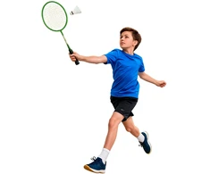 Lean Toys Badmintono rinkinys 2 raketės 3 plunksnelės
