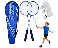 Lean Toys Badmintono rinkinys mėlynas 2 vnt.