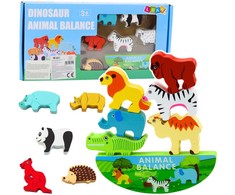 Lean Toys Medinis Montessori balansavimo gyvūnų žaidimas