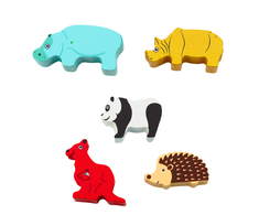 Lean Toys Medinis Montessori balansavimo gyvūnų žaidimas