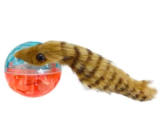 Lean Toys Interaktyvus kamuoliukas su pūkuota uodega, 14 cm